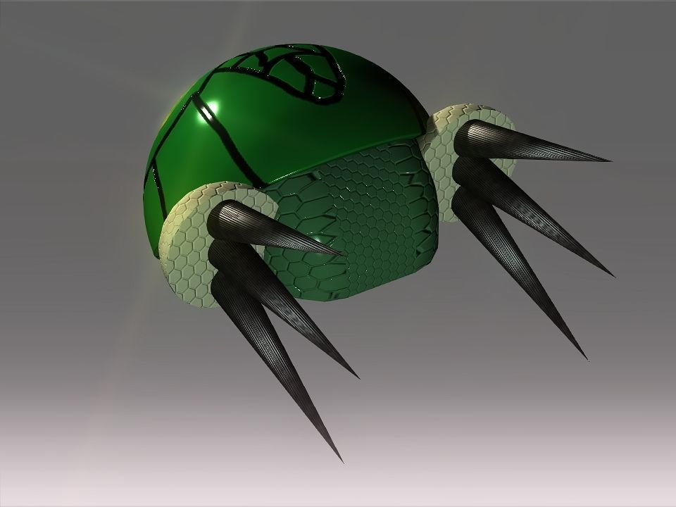 Bug Mask Space Ship Low-poly 3D model_22