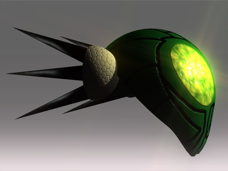 Bug Mask Space Ship Low-poly 3D model_11