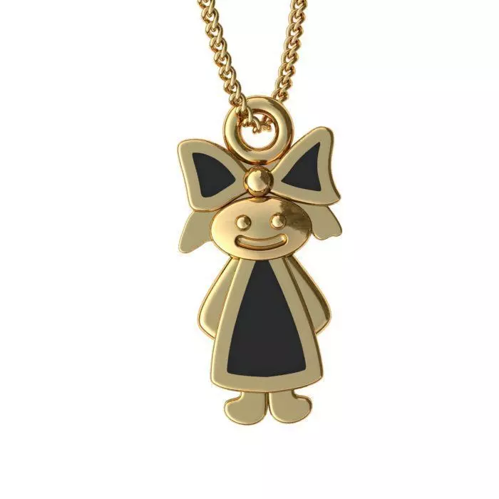 Little Girl Pendant 3D print model