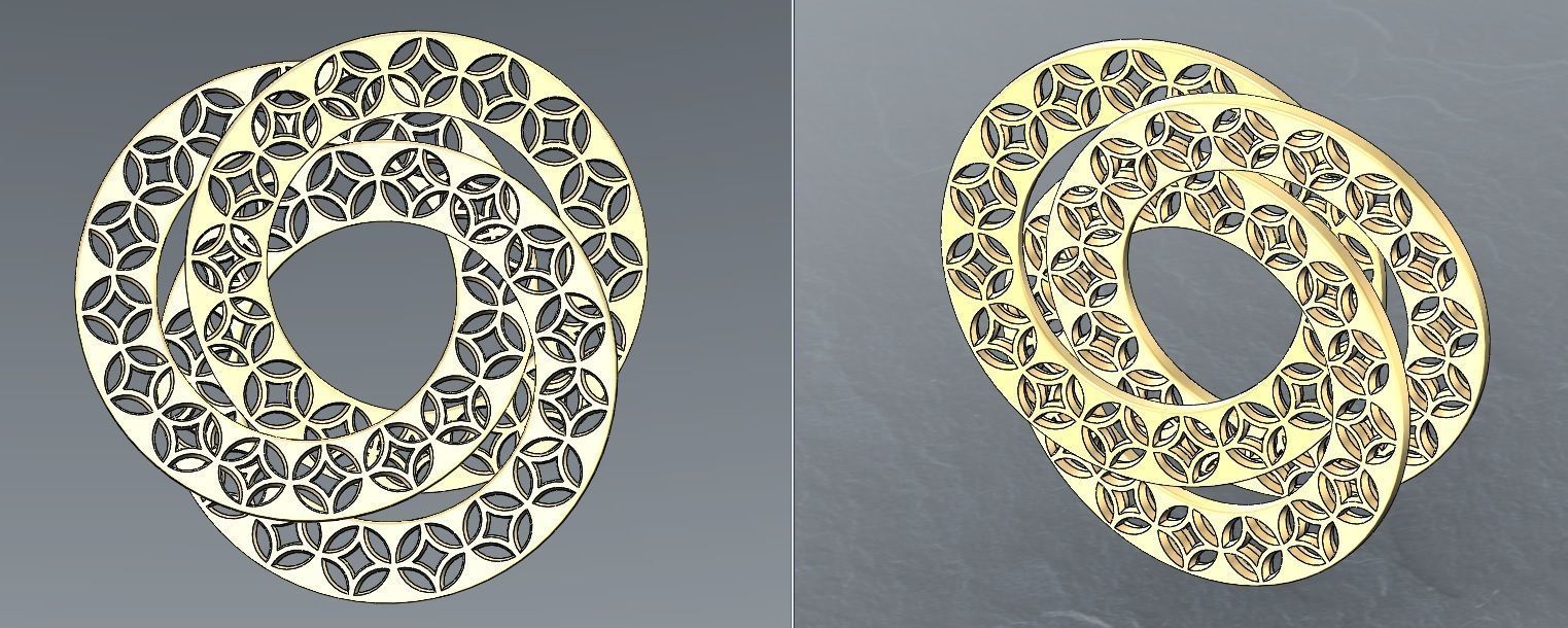 Interlocking pendants  3D print model_9