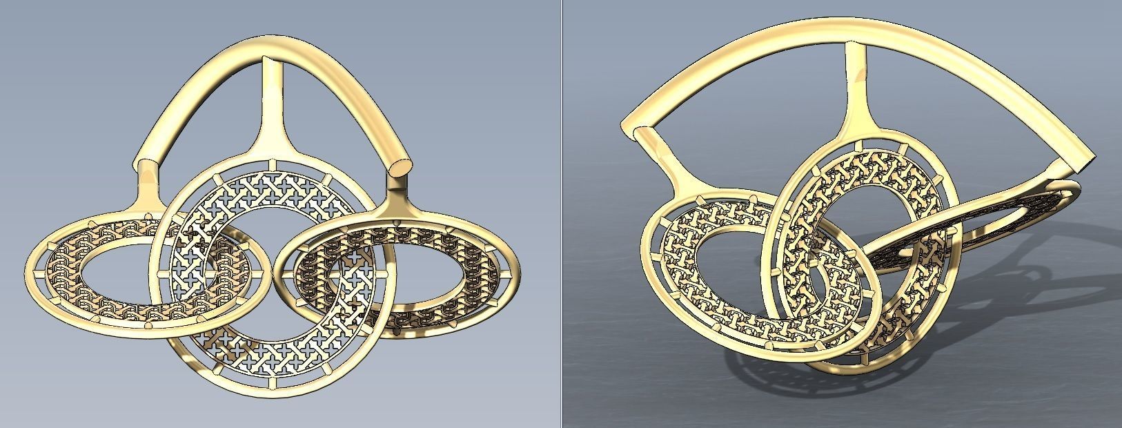 Interlocking pendants  3D print model_3