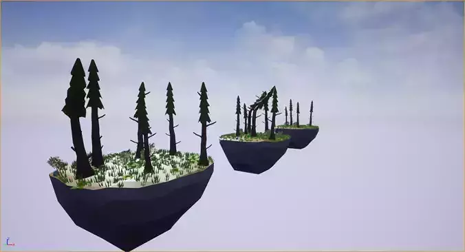 Low Poly Sky Island Set 12 assets