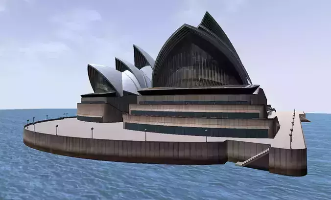 Sydney Opera House lowpoly 3d model