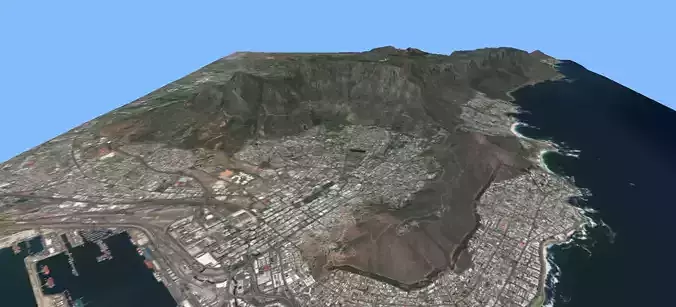 Table Mountain terrain 3D model