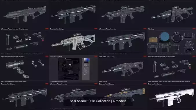 Scifi Assault Rifle Collection 