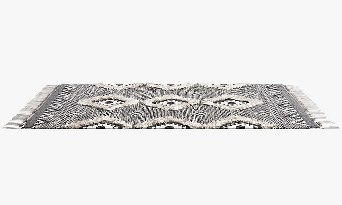 nuLOOM Ikat Tassel Area Rugs 3D model 2