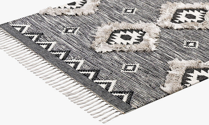 nuLOOM Ikat Tassel Area Rugs 3D model 5