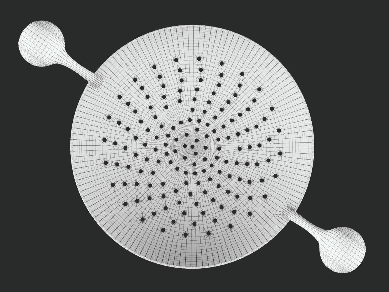 Spaghetti Monster Strainer with Noodles and Meatballs 3D model_21