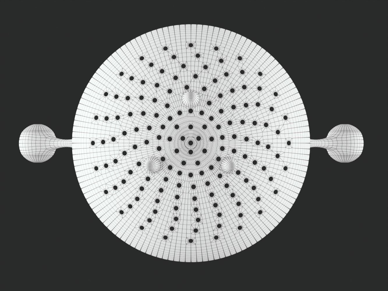 Spaghetti Monster Strainer with Noodles and Meatballs 3D model_23