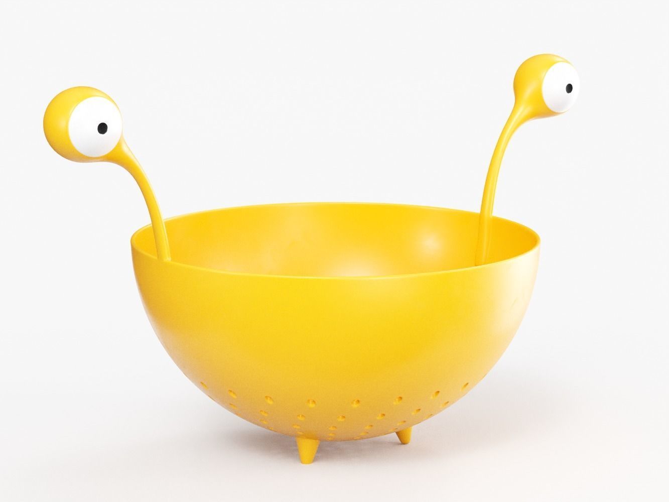 Spaghetti Monster Strainer with Noodles and Meatballs 3D model_12