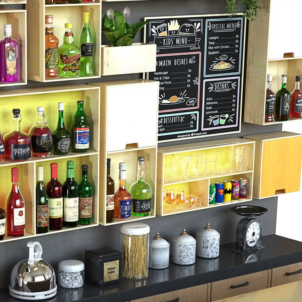 ColorBar bar counter design 3D model_3