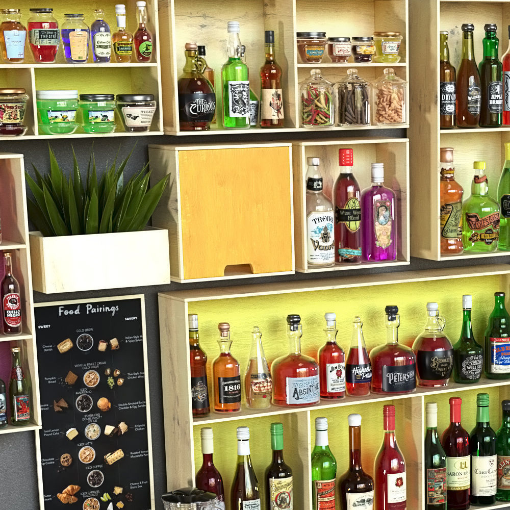 ColorBar bar counter design 3D model_2