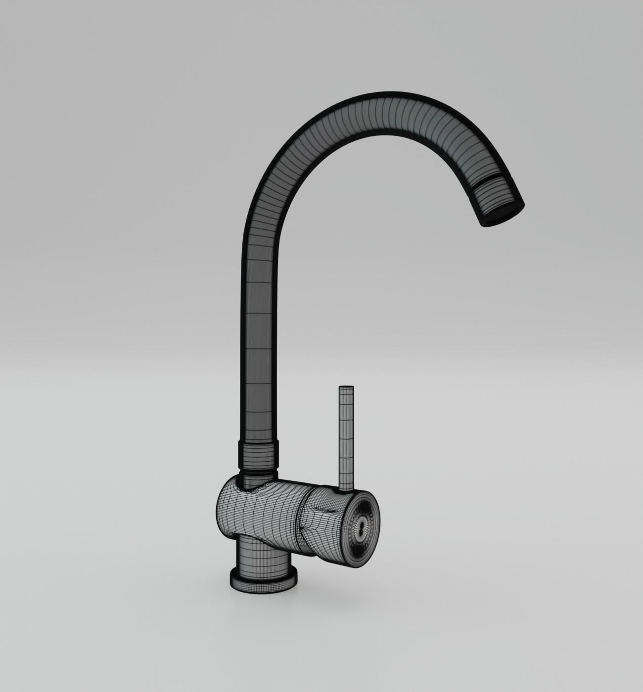 Kitchen tap 3D model_4