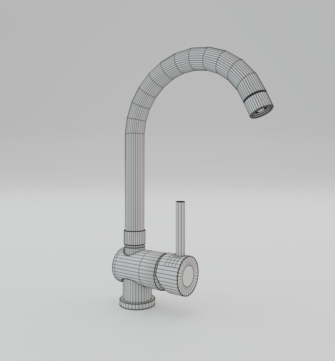 Kitchen tap 3D model_3