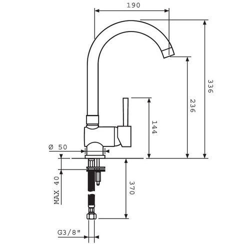 Kitchen tap 3D model_1