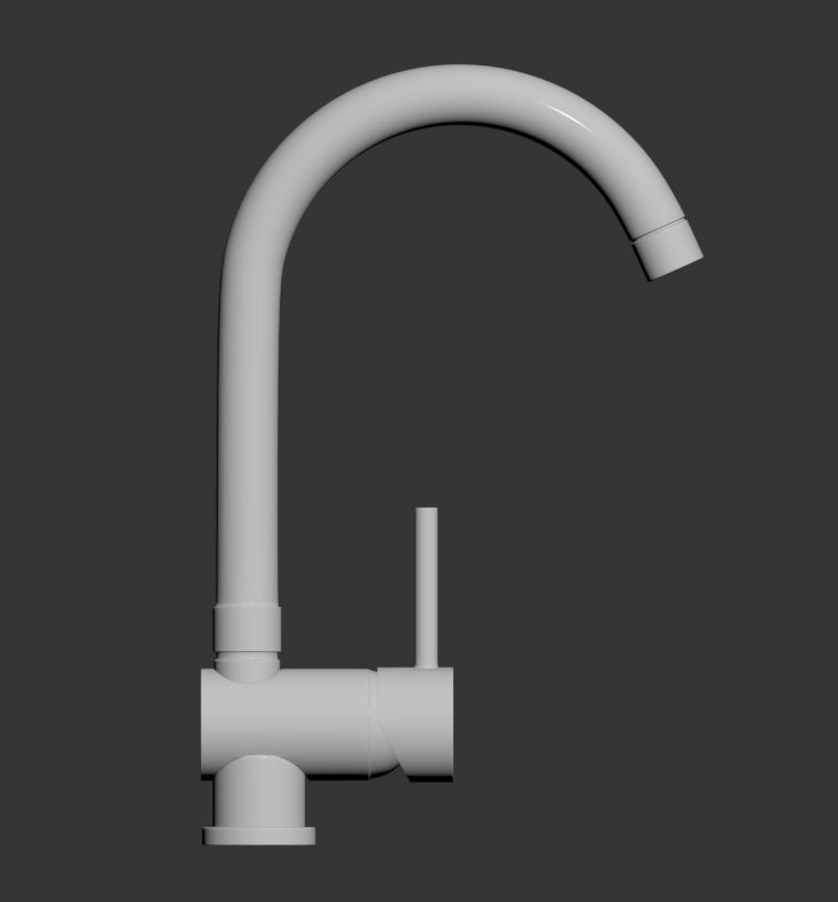 Kitchen tap 3D model_2