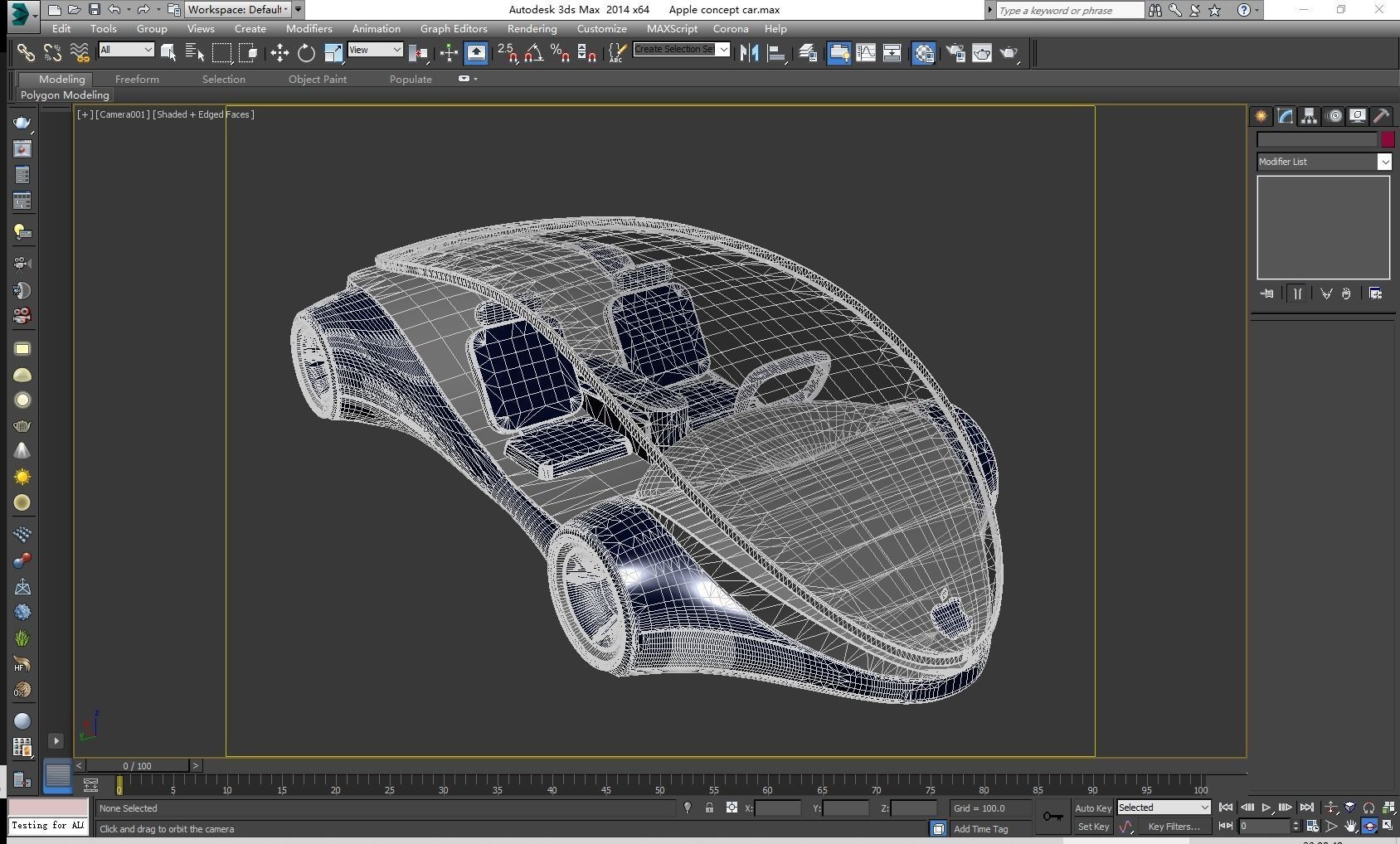 Apple concept car 3D model_8