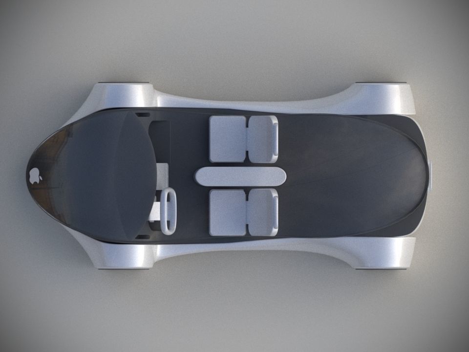 Apple concept car 3D model_4