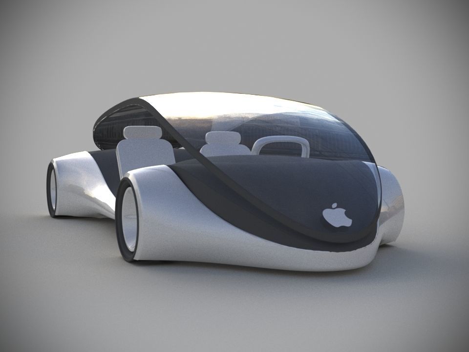 Apple concept car 3D model_5