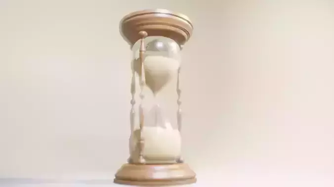 Hourglass with sand in it