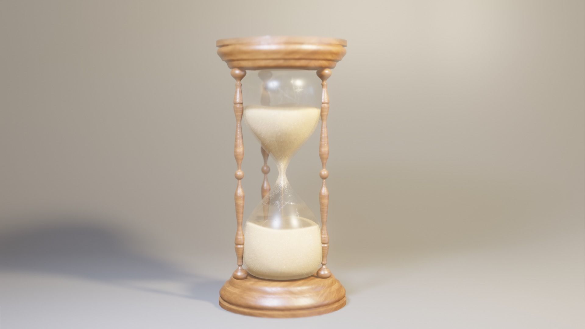 Hourglass with sand in it 3D model_3