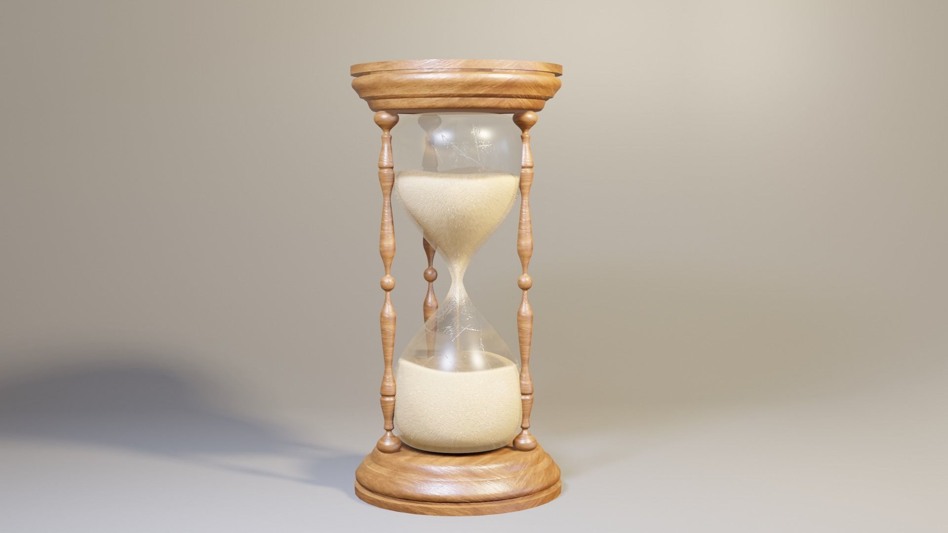 Hourglass with sand in it 3D model_2