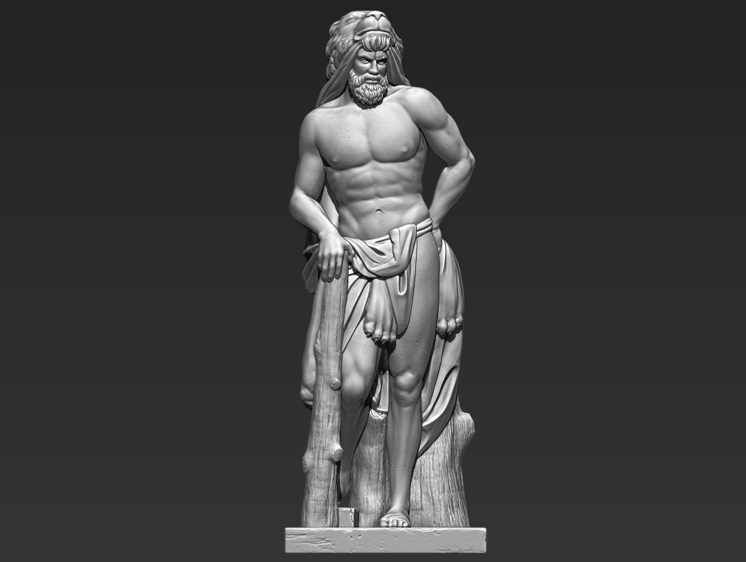 Hercules Greek Statue 3D print model_10