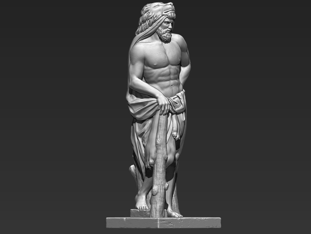 Hercules Greek Statue 3D print model_11