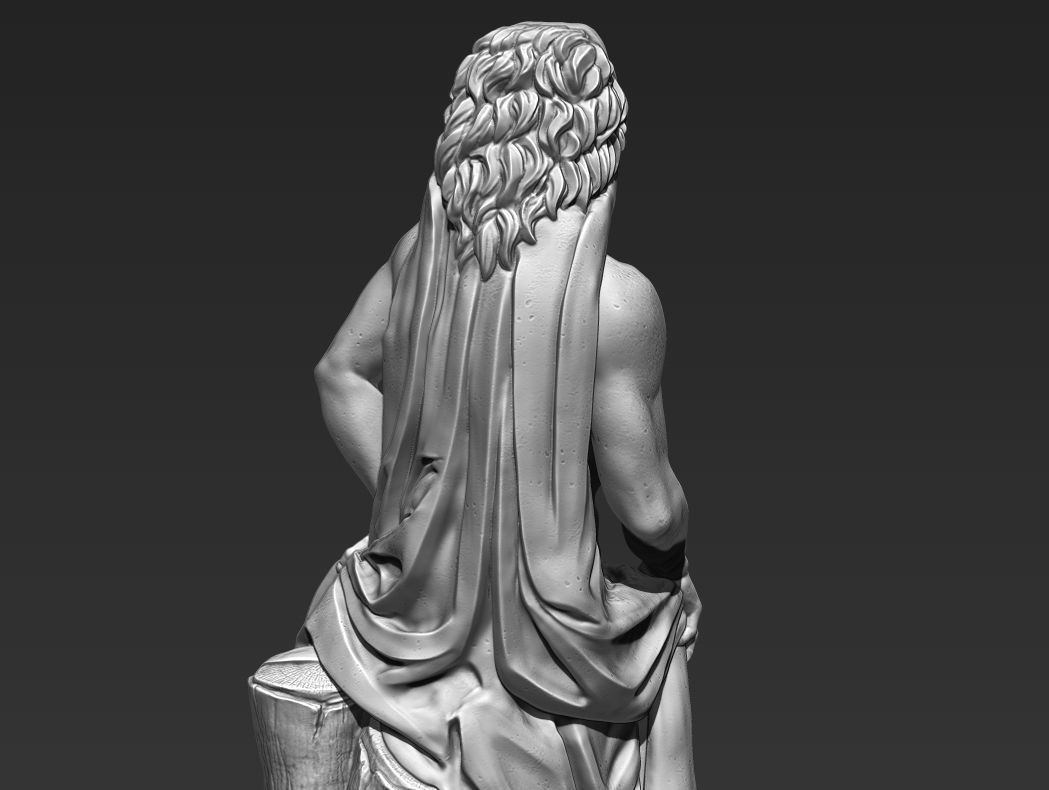 Hercules Greek Statue 3D print model_7