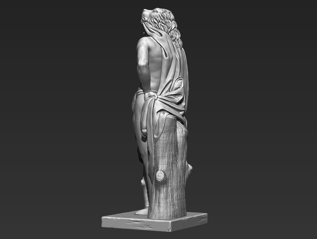 Hercules Greek Statue 3D print model_5