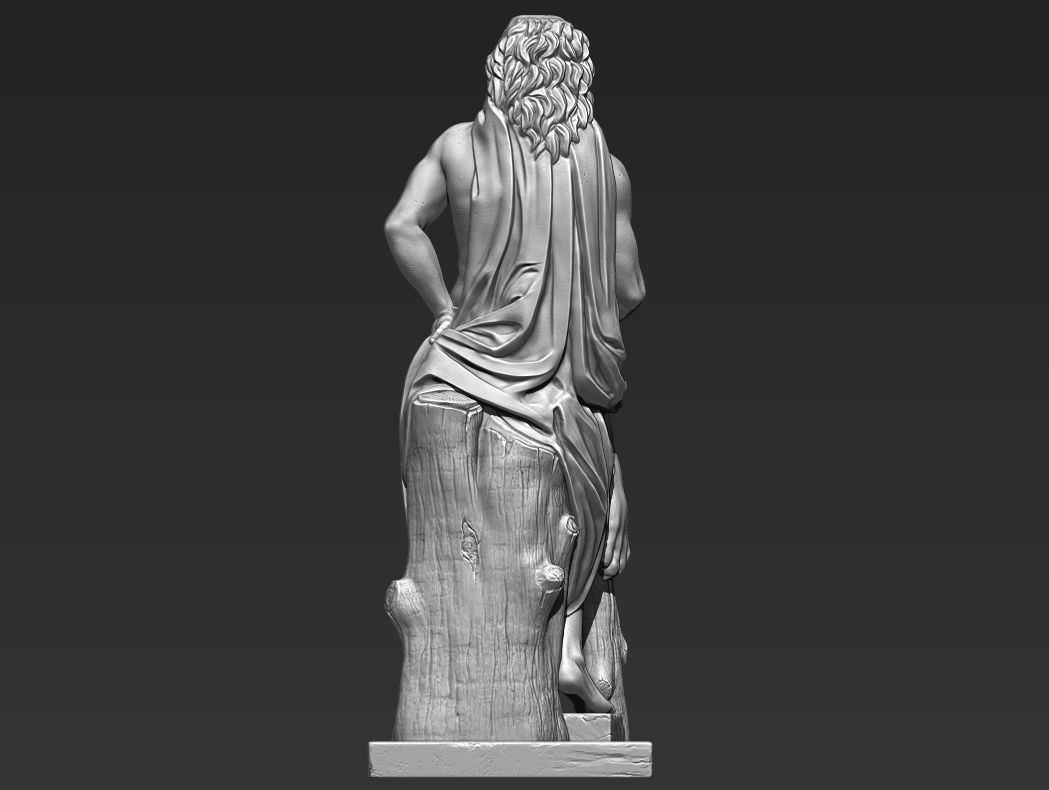 Hercules Greek Statue 3D print model_8
