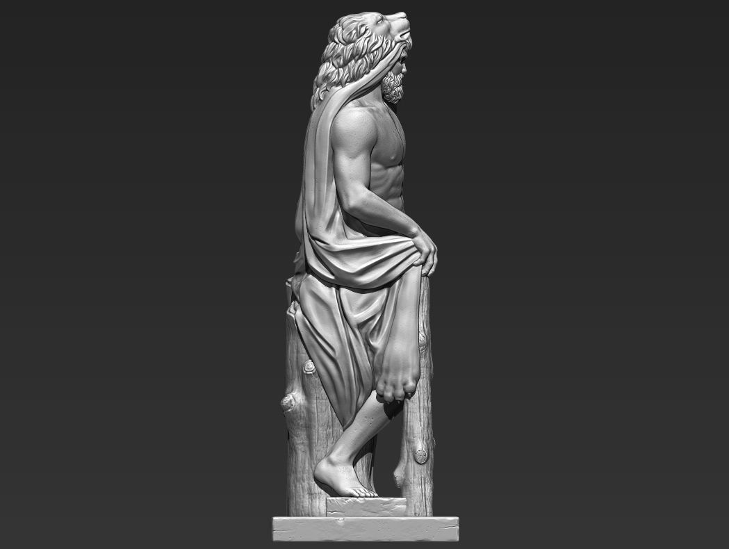Hercules Greek Statue 3D print model_6