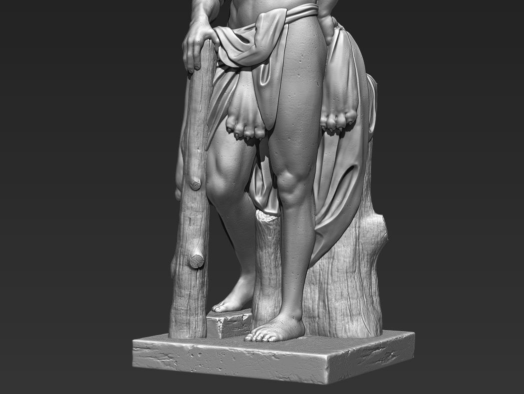 Hercules Greek Statue 3D print model_2