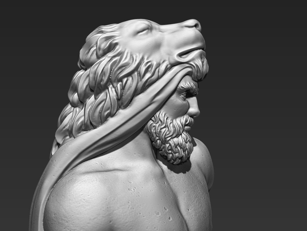 Hercules Greek Statue 3D print model_3