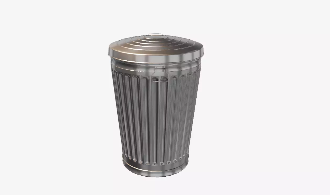 trash or garbage can 3D model_0
