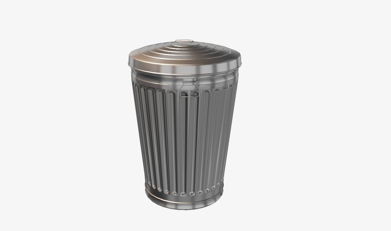 trash or garbage can 3D model_2