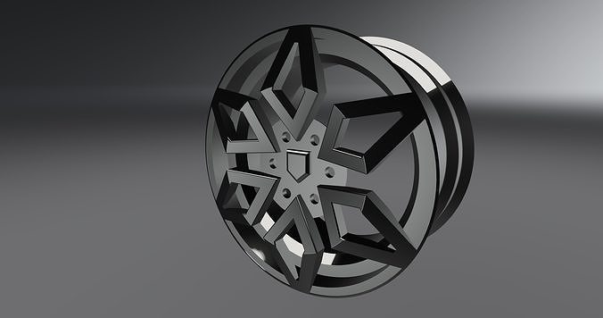Alloy Wheel Low-poly 3D model