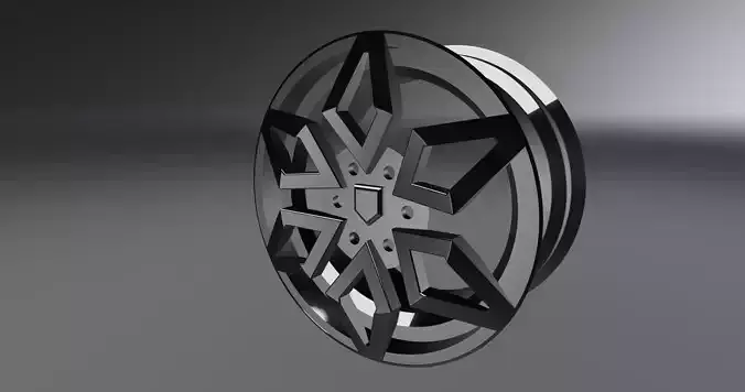 Alloy Wheel Low-poly 3D model