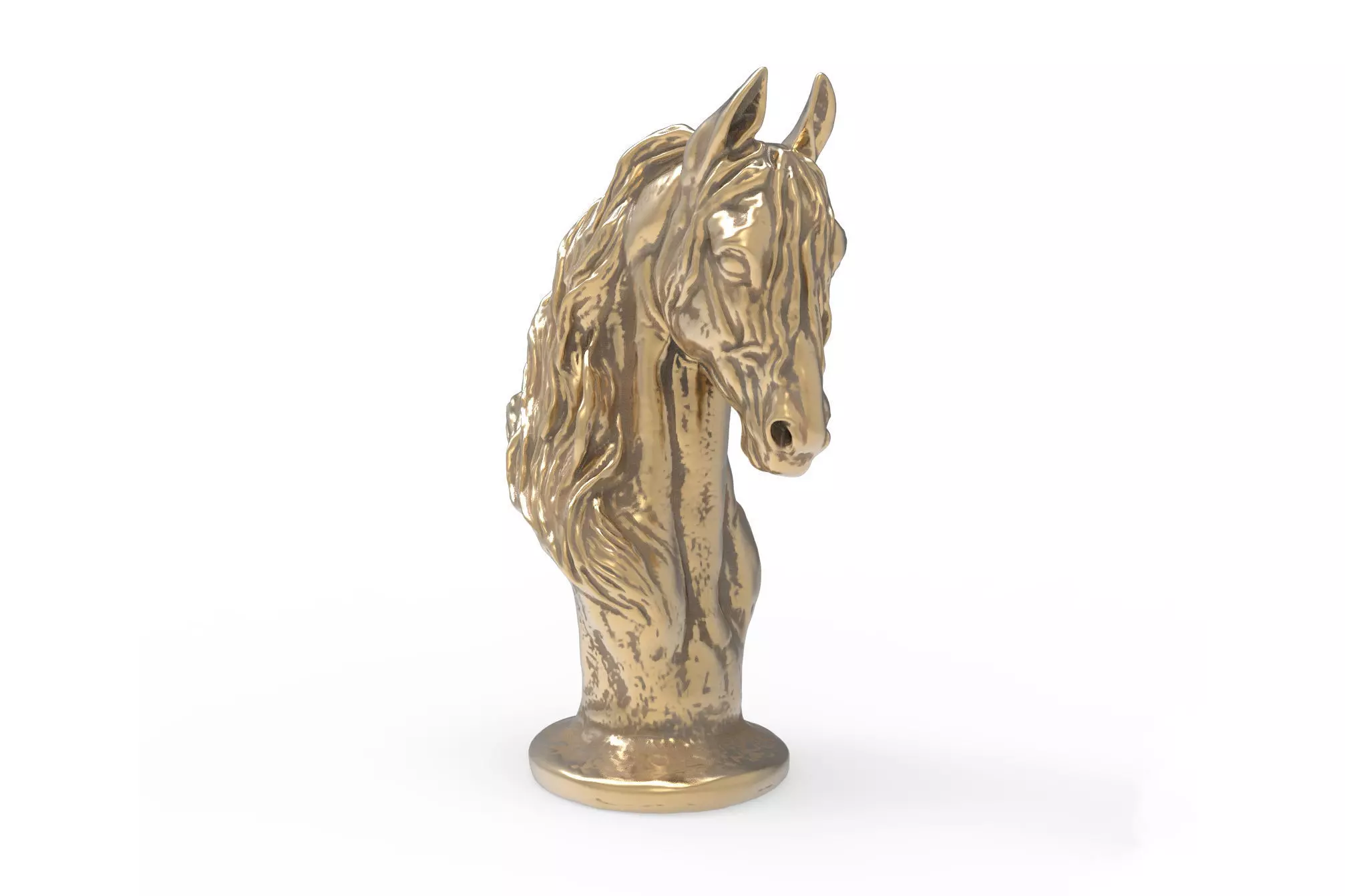 Horse Torso Statue 3D model_0