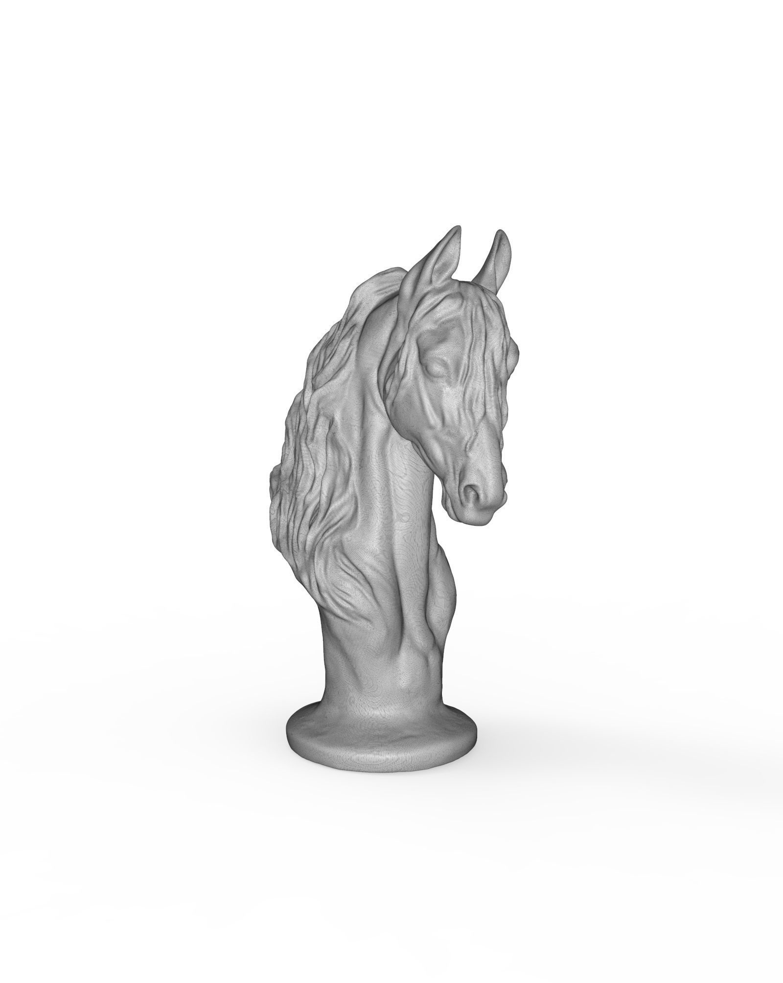 Horse Torso Statue 3D model_1