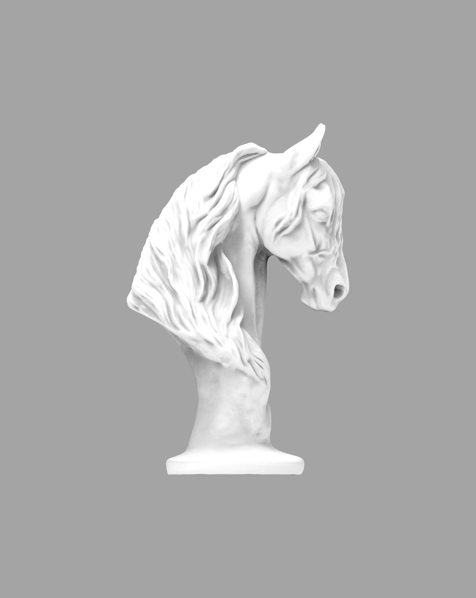 Horse Torso Statue 3D model_2