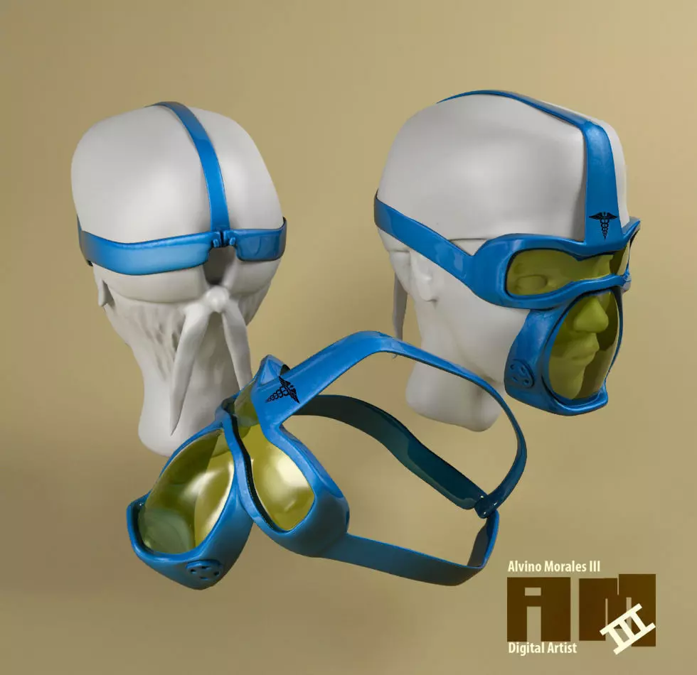Surgical Mask 3D model_0