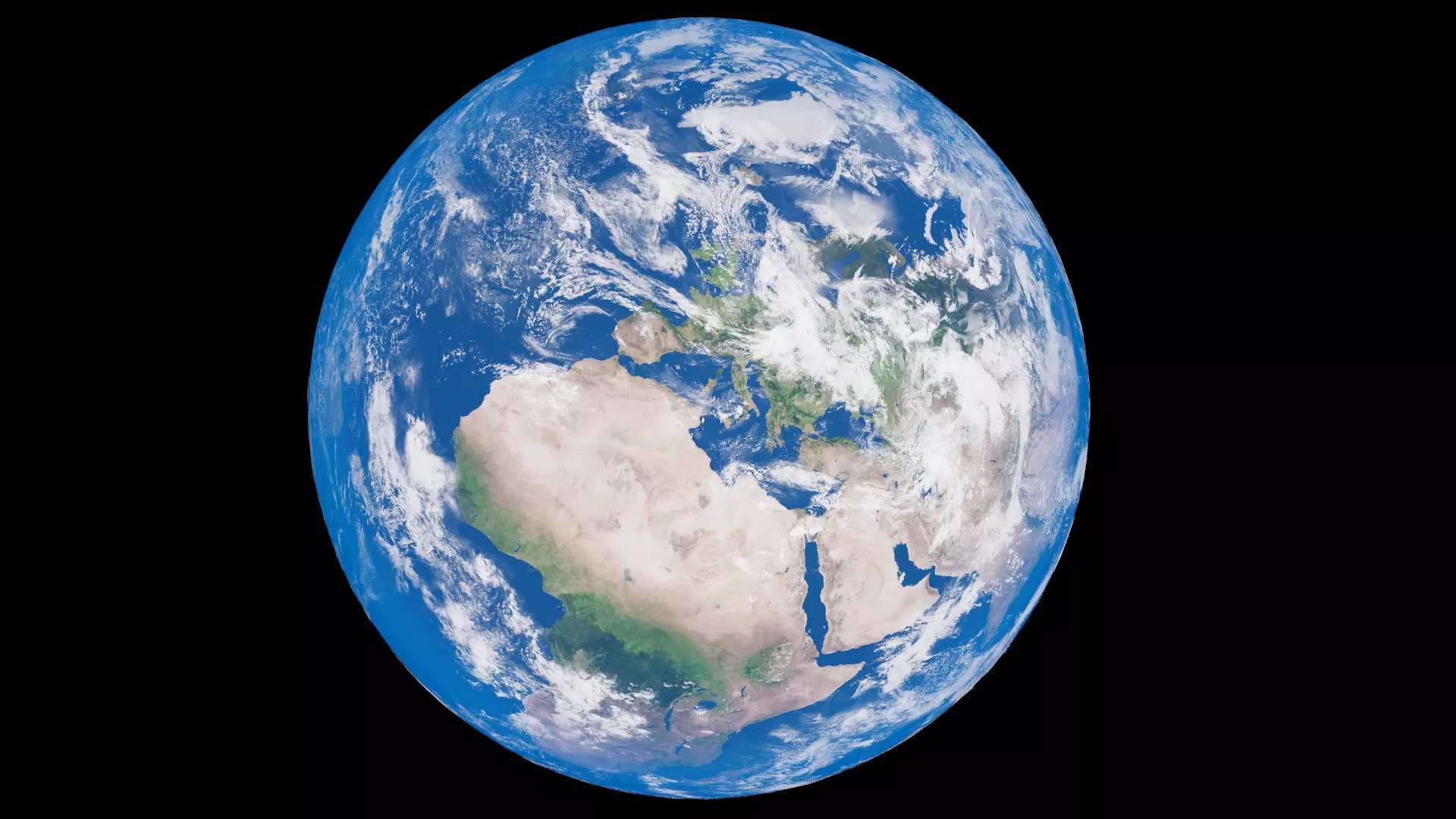 Earth from space 3D model_0