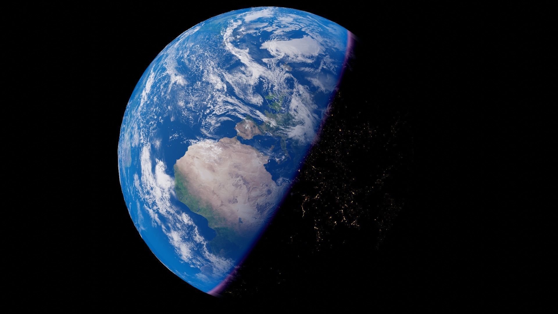 Earth from space 3D model_1