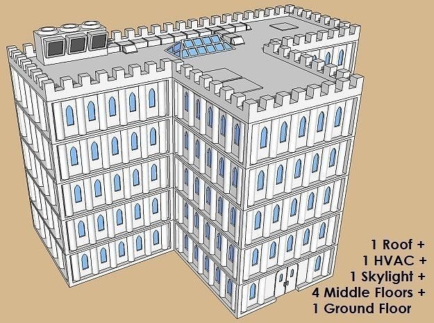 6mm or 8mm Modular Gothic T-Building 3D print model