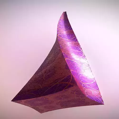Truncated twisted pyramid 3D model