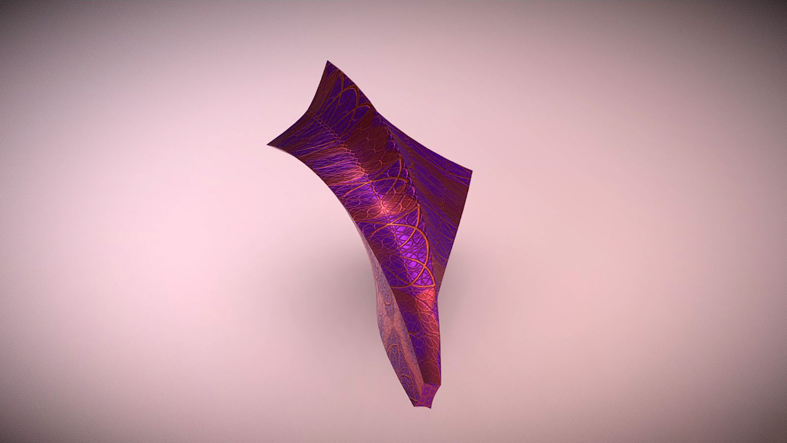 Truncated twisted pyramid 3D model_3