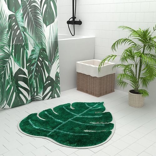 Leaf-shaped mat Sass  and Belle 3D model
