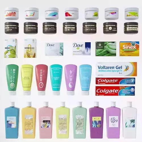 CosmeticSet2 types of cosmetics and toiletries