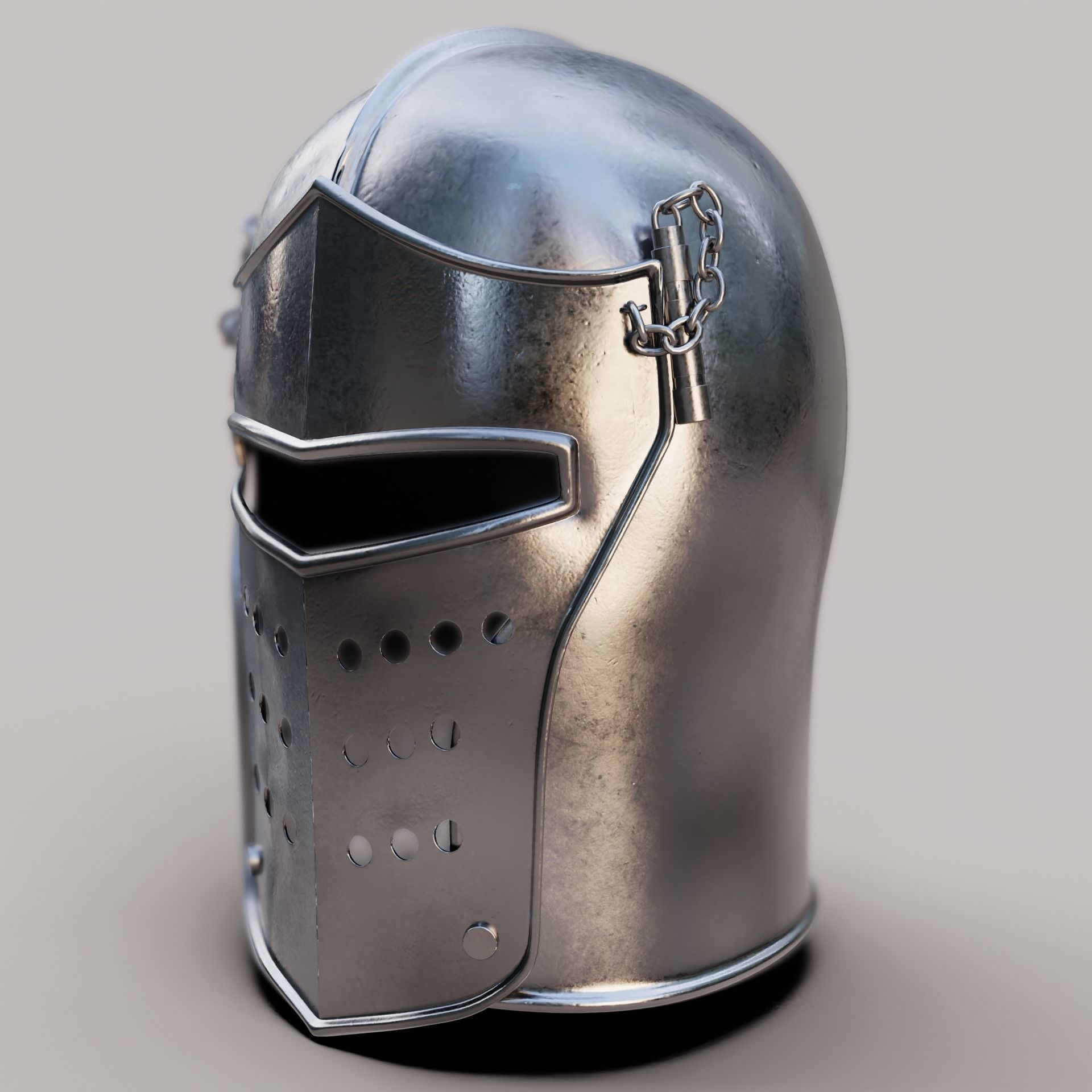 3D model Low Poly Knight Helmet VR / AR / lowpoly CGTrader
